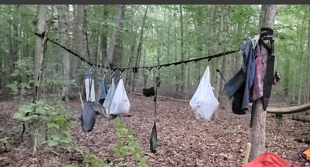Ayaport Campsite Storage Strap Tent Camping Tree Hanging Organizer with 4 Carabiner Hooks 6 Stainless Steel S Hooks & 20 Separated Loops, Camping Set Travel & Outdoor Camping Gear - Customer Photo 1
