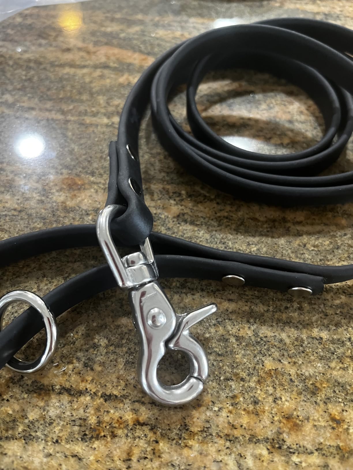 Gummy K9 Biothane Dog Leash, Professional Training Lead, Stainless Steel, New Advanced Safety Clasp, Weatherproof, Waterproof, Long Lasting, 6 Ft (5/8 Black), Small, Medium, Large Dogs, Made in USA - Customer Photo 2