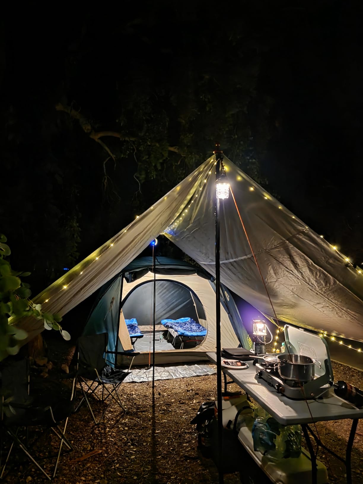 GEERTOP Large 17 x 10 ft Tarp Waterproof Portable Hammock Rain Fly Outdoor Awning Backpacking Tarp Shelter for Camping Traveling - Customer Photo 1