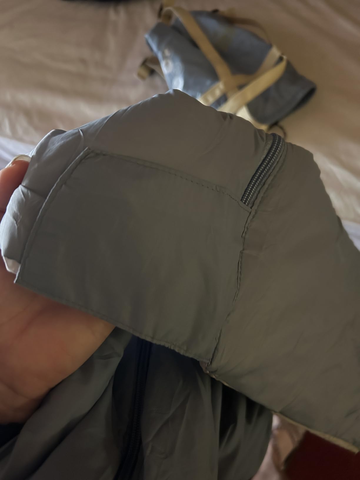 NewDoar Ultralight Backpacking Sleeping Bag - 50-70°F, 1.5lbs, Waterproof & Machine Washable, 2-Way Zipper for Teens,Couples,Women,Men Compact for Hiking/Camping (M/L Sizes) - Customer Photo 1