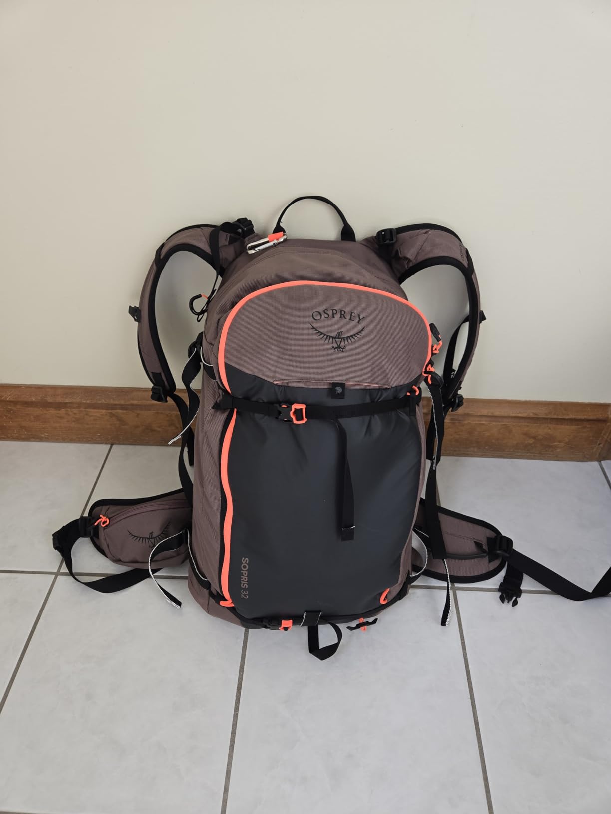 Osprey Sopris 32L Ski and Snowboard Backpack - Avalanche Gear Carry - Lightweight Backcountry Backpack for Women - Ski & Snowboard Carry - Made with 100% Recycled Nylon, Magma Brown - Customer Photo 2