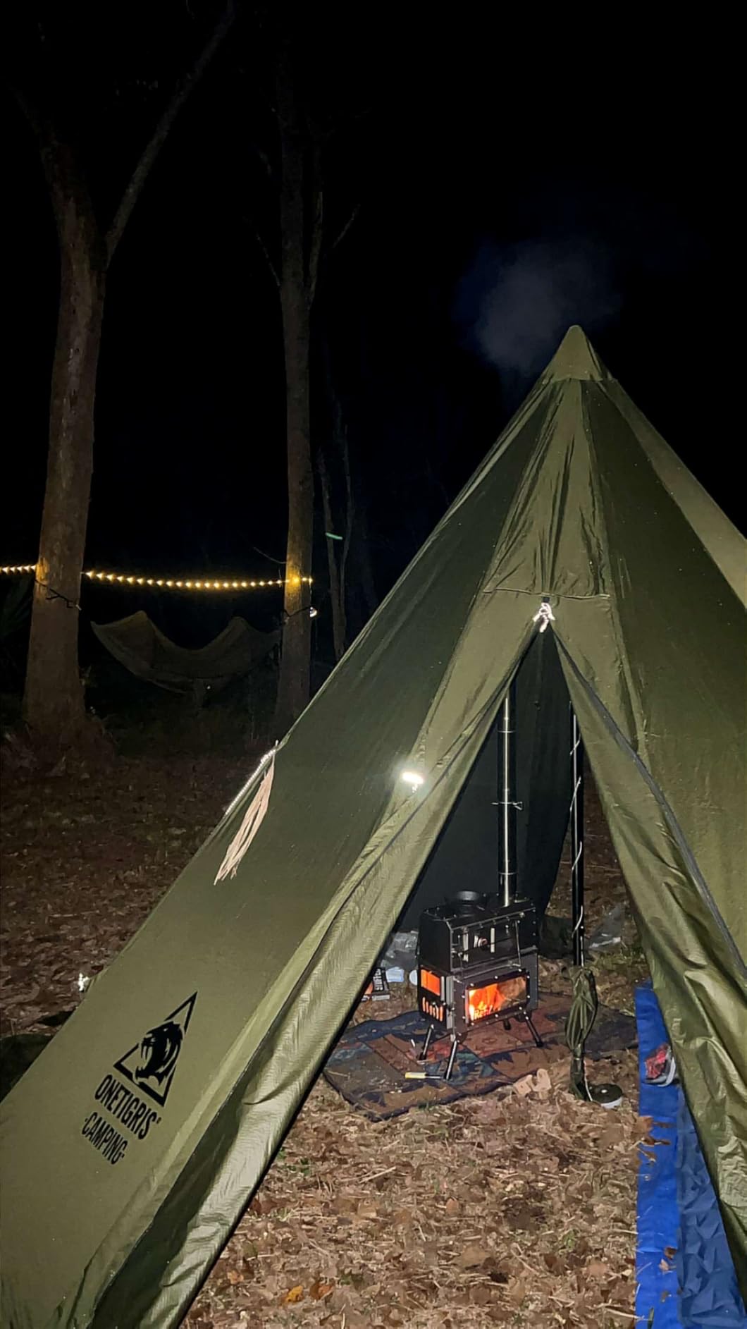 YRenZ Tent Stove Wood Stove with Oven - 2-in-1 Dual-Use Outdoor Camping Oven for Tent Cooking, Stainless Steel High Temperature Stove, Glass Door, Anti-Slip Feet, Full Accessories - Customer Photo 1
