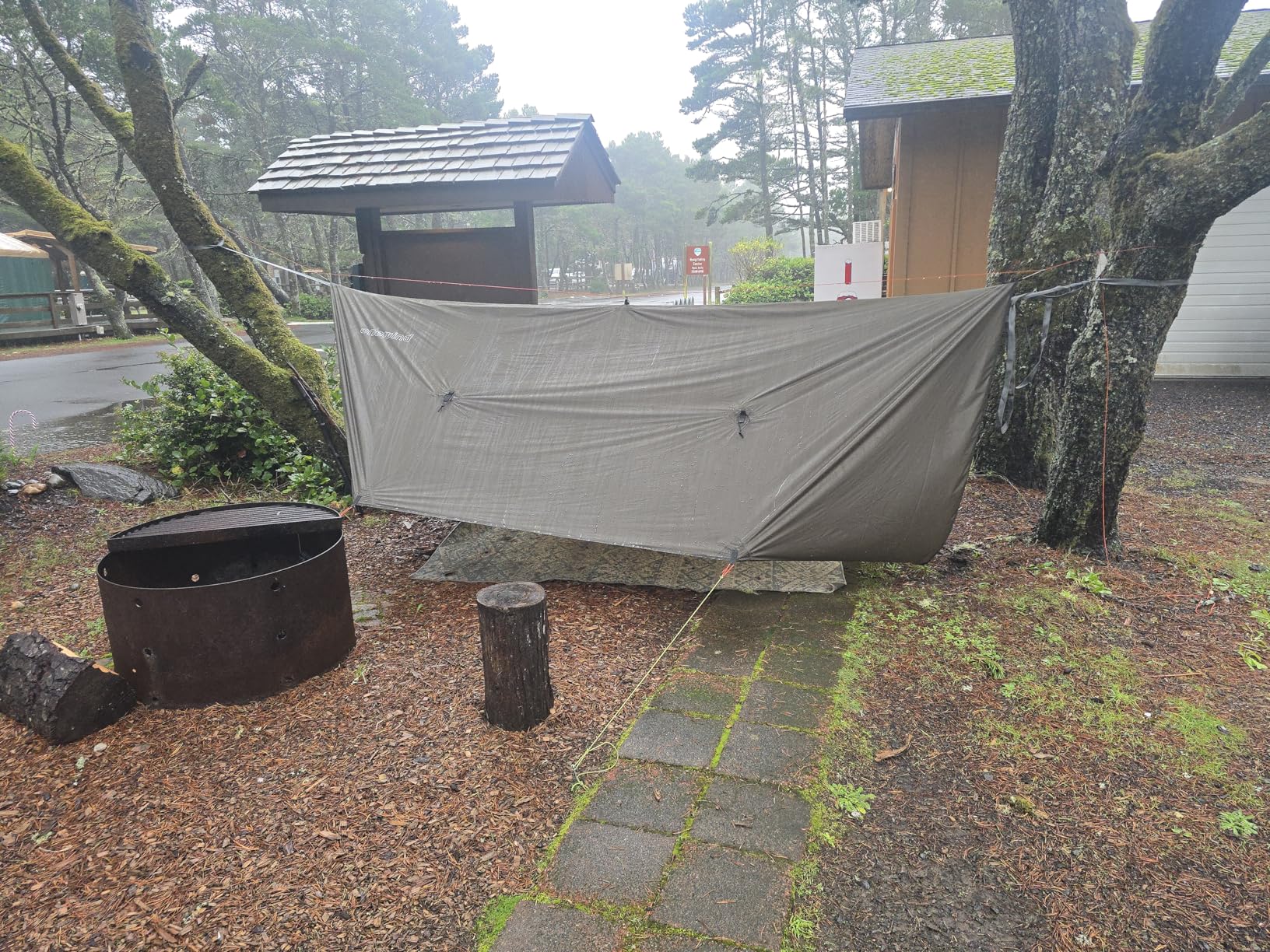 onewind 10×10 ft Camping Tarp, Waterproof Silnylon Emergency Shelter Survival Tent Tarp Hammock Rainfly for Ultralight Camping Backpacking Buschcraft, OD Green Customer Review onewind 10×10 ft Camping Tarp, Waterproof Silnylon Emergency Shelter Survival Tent Tarp Hammock Rainfly for Ultralight Camping Backpacking Buschcraft, OD Green - Customer Photo 1