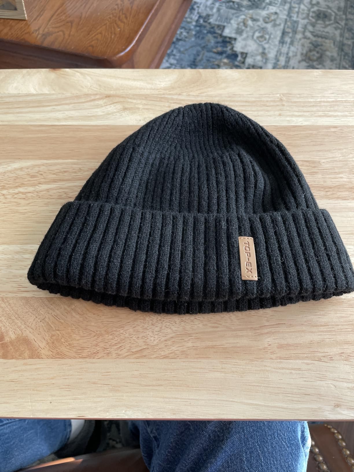 TOP-EX DryKnit™ Waterproof L/XL/XXL Winter Fleece Lined Beanie Hat for Men Women Warm Knit Watch Skull Cap Cold Weather - Customer Photo 1