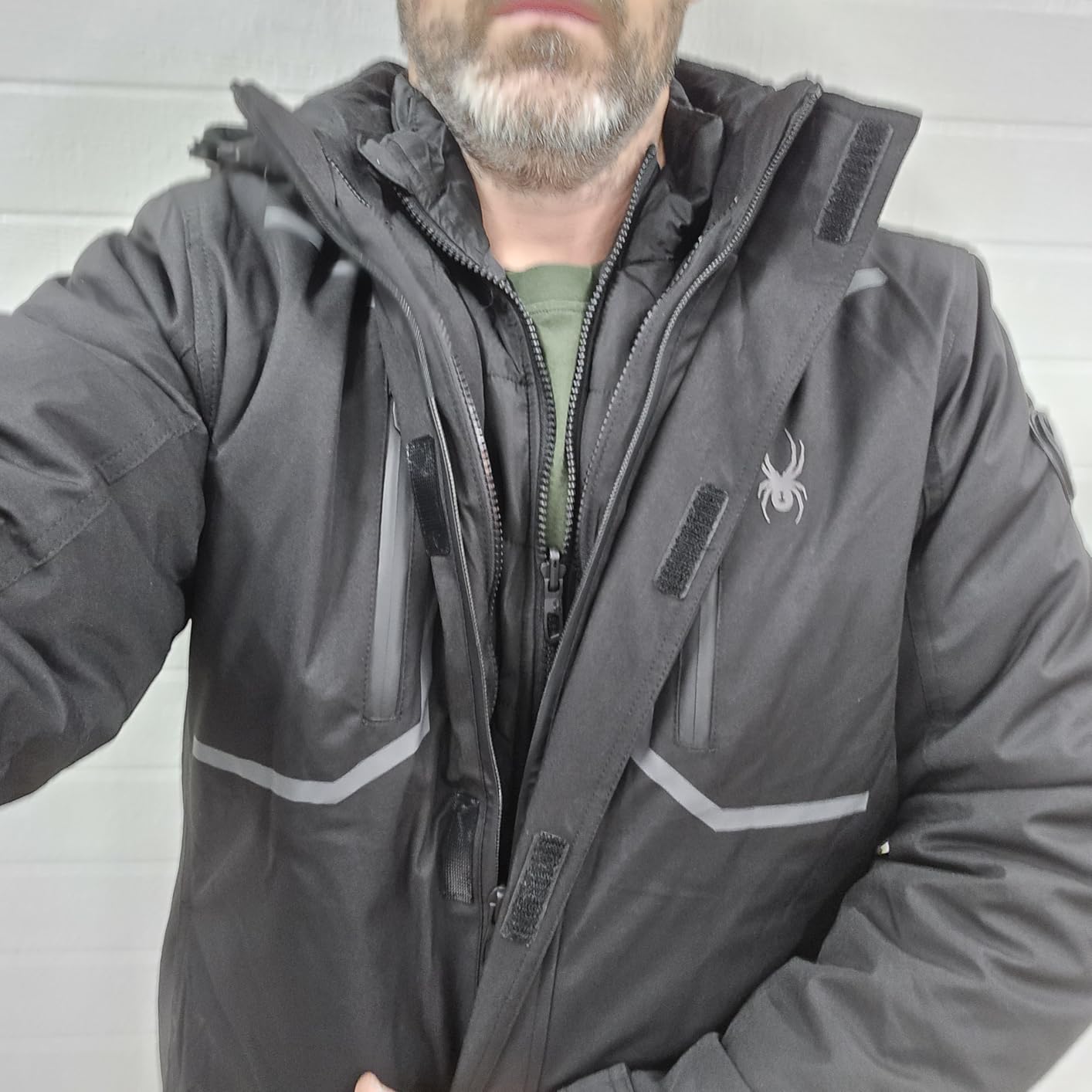 Spyder Mens Ski Jacket - 3-in-1 System Snow Waterproof Winter Jackets for Men - Mens Snowboard Jacket with Detachable Hood Customer Review Spyder Mens Ski Jacket - 3-in-1 System Snow Waterproof Winter Jackets for Men - Mens Snowboard Jacket with Detachable Hood - Customer Photo 1