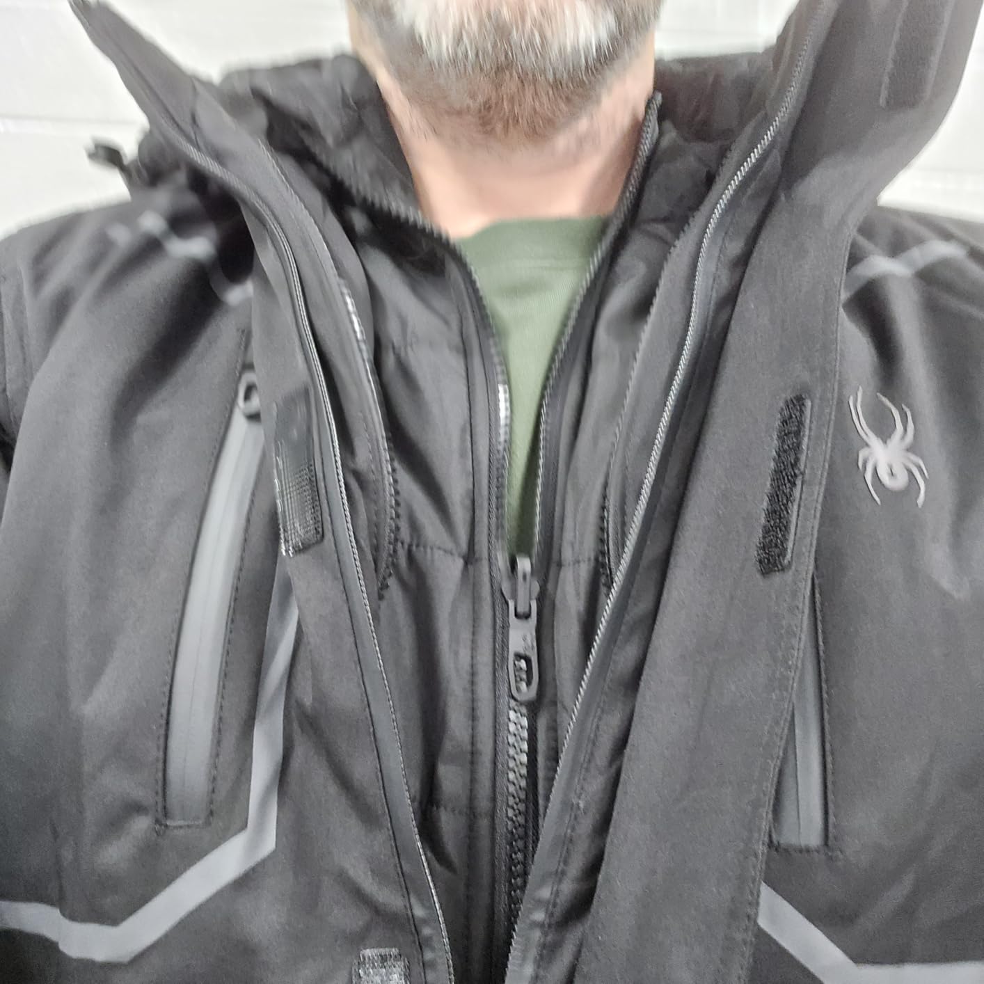 Spyder Mens Ski Jacket - 3-in-1 System Snow Waterproof Winter Jackets for Men - Mens Snowboard Jacket with Detachable Hood Customer Review Spyder Mens Ski Jacket - 3-in-1 System Snow Waterproof Winter Jackets for Men - Mens Snowboard Jacket with Detachable Hood - Customer Photo 2