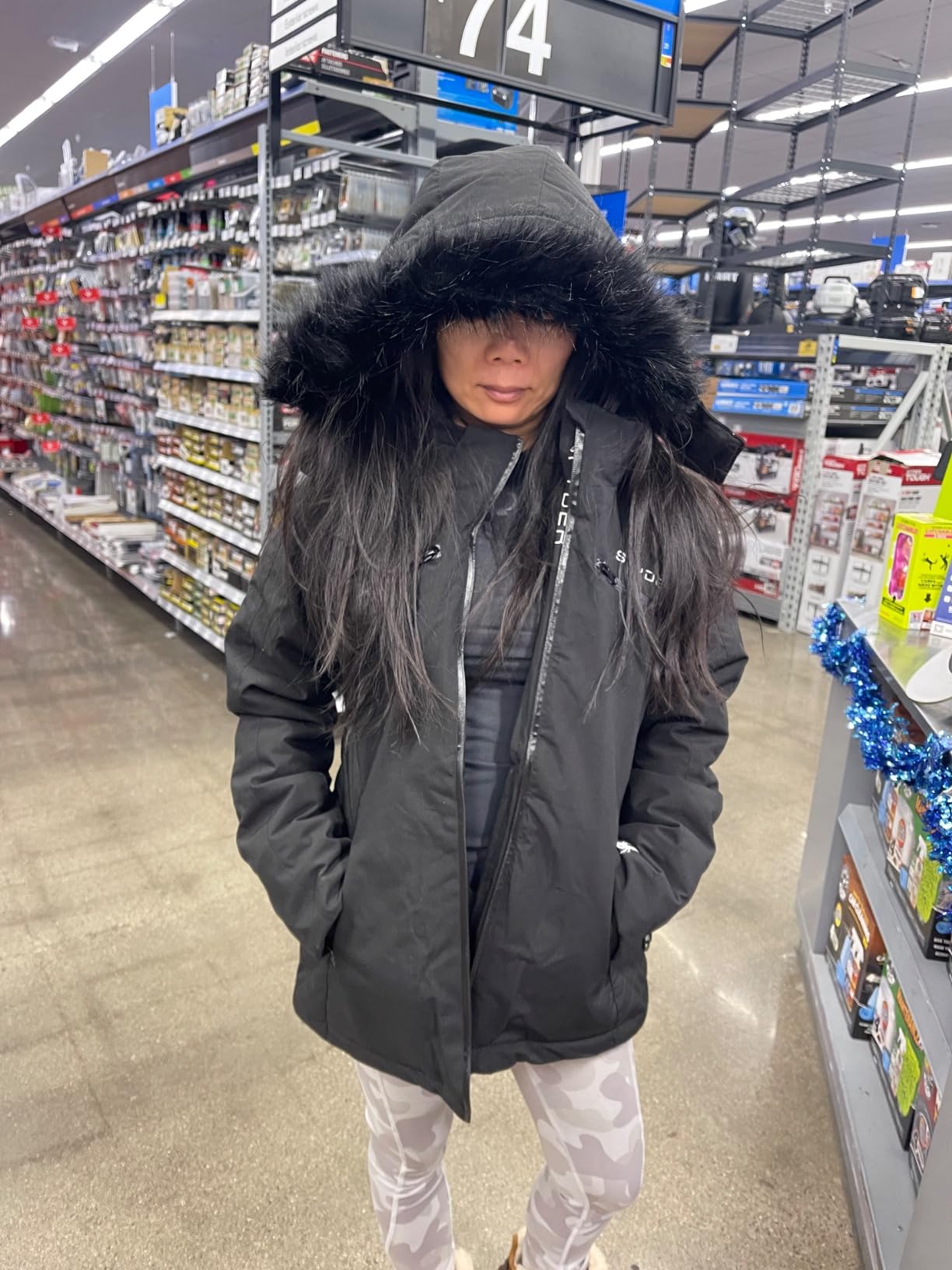 Spyder Womens Quilted Jacket - Wind Water Resistant Insulated Winter Coats Quilted Ski Jacket with Hood and Zippered Pockets Customer Review Spyder Womens Quilted Jacket - Wind Water Resistant Insulated Winter Coats Quilted Ski Jacket with Hood and Zippered Pockets - Customer Photo 2