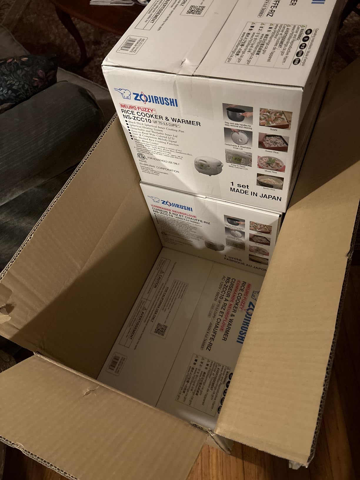 Zojirushi NS-ZCC10 5-1/2-Cup Neuro Fuzzy Rice Cooker and Warmer, Premium White customer photo 1