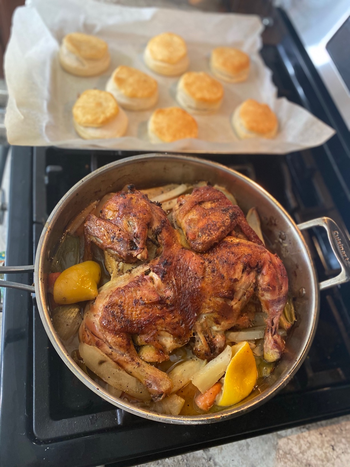 Cuisinart Stainless Steel, 5.5 Quart Sauté Pan w/ Cover, Helper Handle, Chef's Classic, 733-30H - Customer Photo 2
