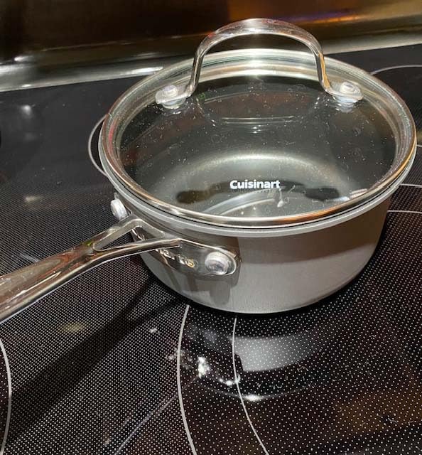 Cuisinart Chef's Classic Nonstick Hard-Anodized 1.5-Quart Saucepan with Lid, Black - Customer Photo 2