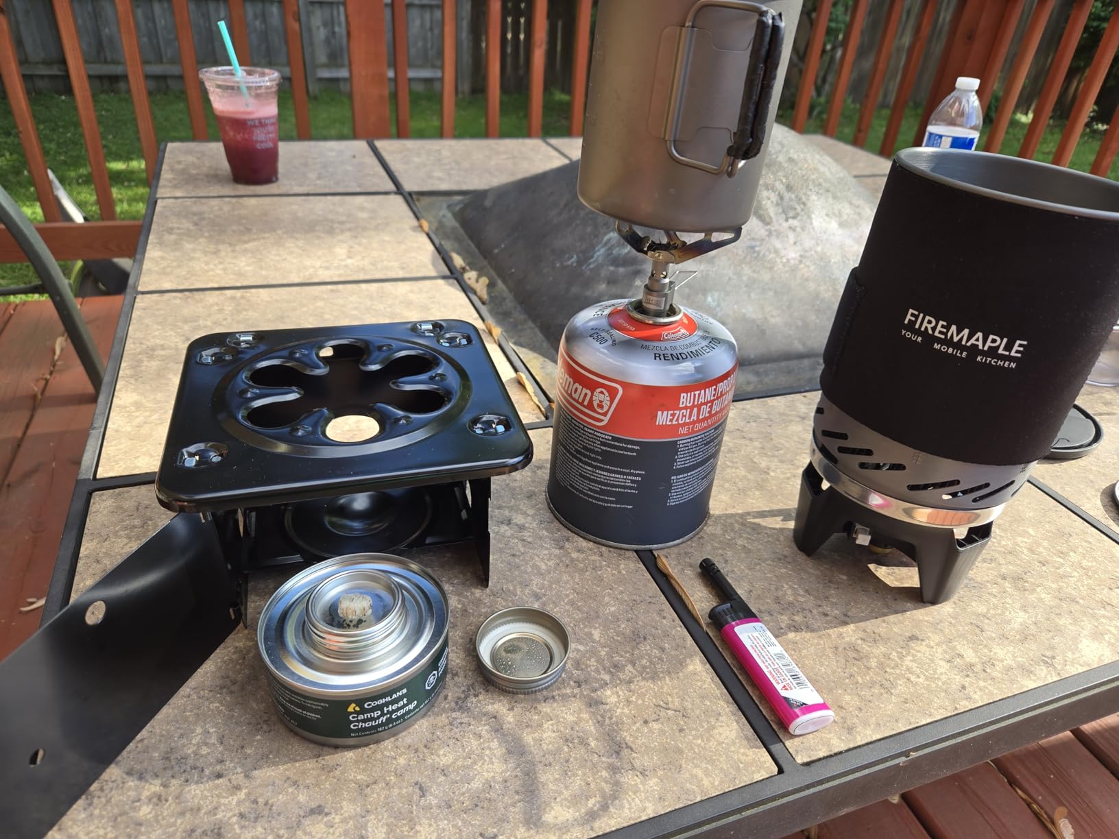 Coghlan's Portable Folding Camp Stove - Compact, Lightweight Steel Cooking Stove for Camping, Backpacking, Hiking, or Emergency Use - Uses Canned Heat or Fuel Tablets, Black - Customer Photo 2