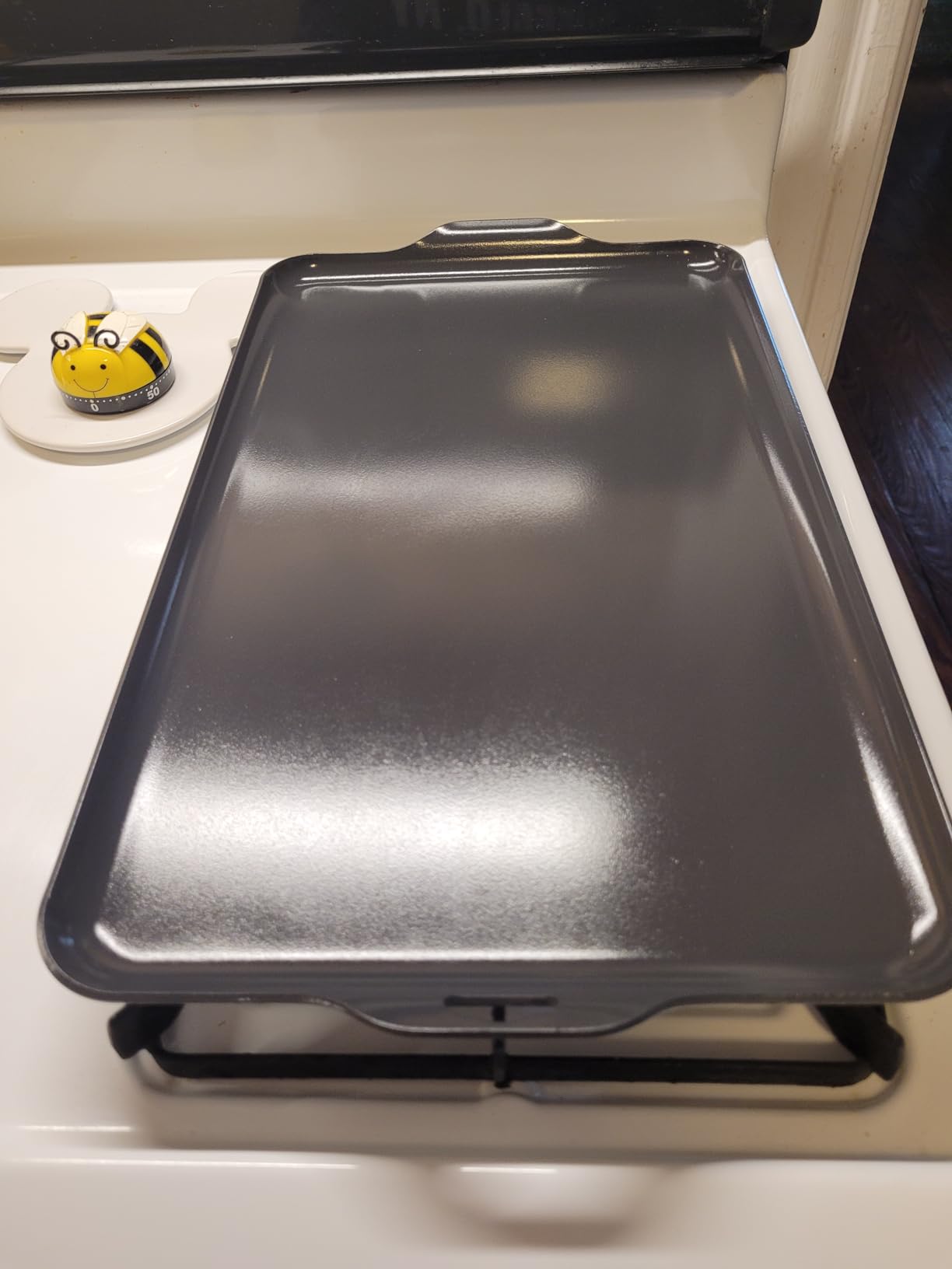 Nordic Ware Two Burner Griddle, 10.3 x 17.4 inches, Non-Stick, Black - Customer Photo 1
