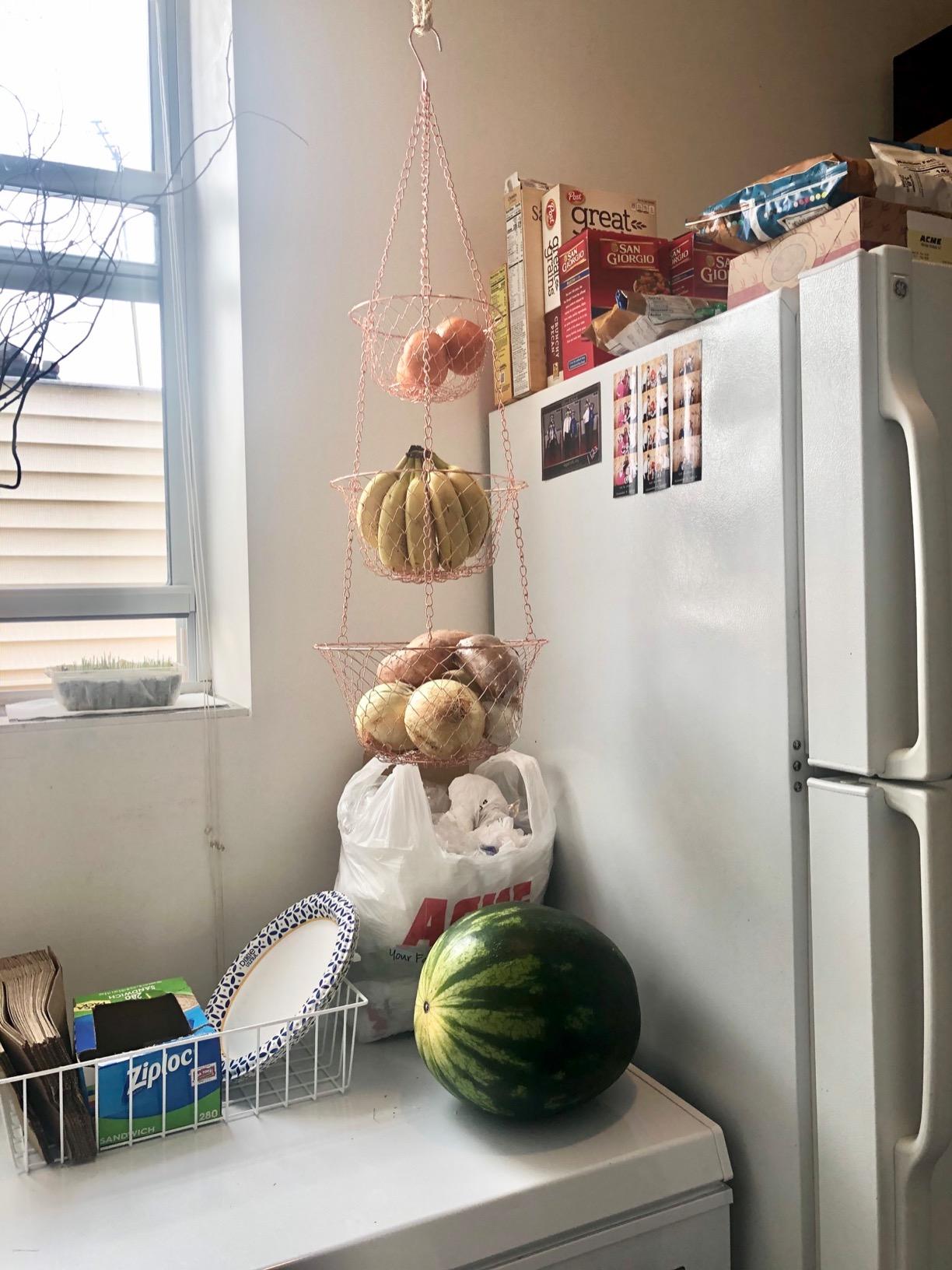 Fox Run 3-Tier Copper Kitchen Hanging Fruit Baskets, 32 Inches Customer Review Fox Run 3-Tier Copper Kitchen Hanging Fruit Baskets, 32 Inches - Customer Photo 2