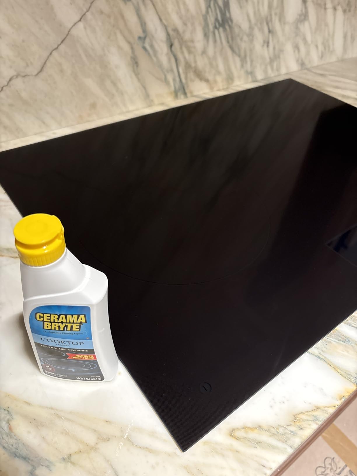 Cerama Bryte Glass Cooktop and Stove Top Cleaner Combo Kit - Includes Cleaning Tool, Razor, Scraper and 1 Pad to Remove Tough Stains - Use on Gas, Electric, Ceramic Surfaces, 10 Ounces, 4 Piece Customer Review Cerama Bryte Glass Cooktop and Stove Top Cleaner Combo Kit - Includes Cleaning Tool, Razor, Scraper and 1 Pad to Remove Tough Stains - Use on Gas, Electric, Ceramic Surfaces, 10 Ounces, 4 Piece - Customer Photo 2