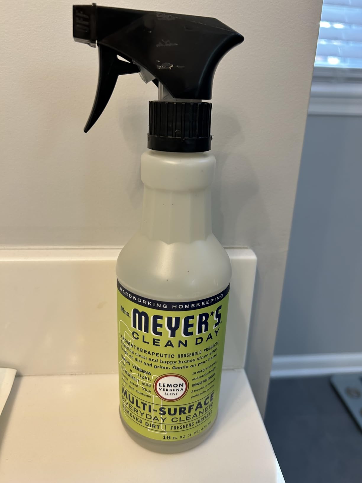 MRS. MEYER'S CLEAN DAY All-Purpose Cleaner Spray, Lemon Verbena, 16 fl. oz Customer Review MRS. MEYER'S CLEAN DAY All-Purpose Cleaner Spray, Lemon Verbena, 16 fl. oz - Customer Photo 2