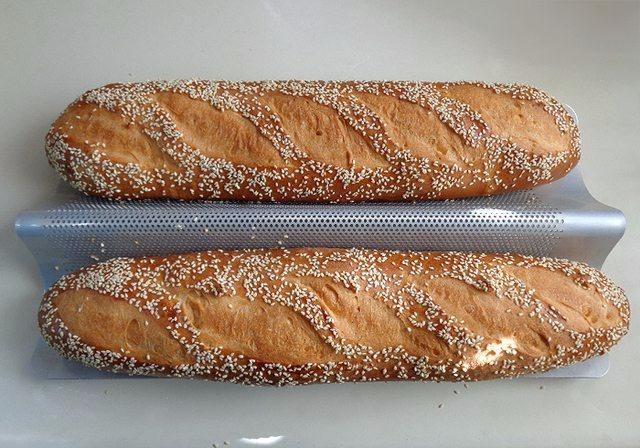 USA Pan Bakeware Aluminum Perforated Nonstick French Baguette Bread Pan, 3-Loaf Customer Review Best French Bread Pan