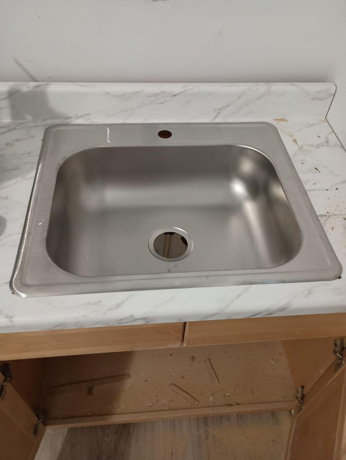 Elkay Dayton D125223 Single Bowl Drop-in Stainless Steel Sink, Satin, 25 x 22 Customer Review Elkay Dayton D125223 Single Bowl Drop-in Stainless Steel Sink, Satin, 25 x 22 - Customer Photo 2