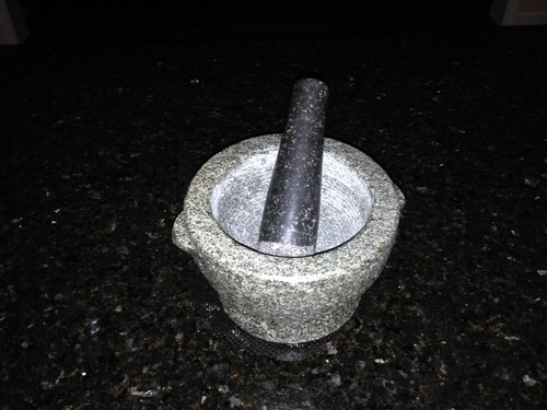 Cilio by Frieling Goliath Natural Granite Mortar and Pestle Set, Grinder for Spices and Seeds, 5 Inches Tall Customer Review Cilio by Frieling Goliath Natural Granite Mortar and Pestle Set, Grinder for Spices and Seeds, 5 Inches Tall - Customer Photo 1