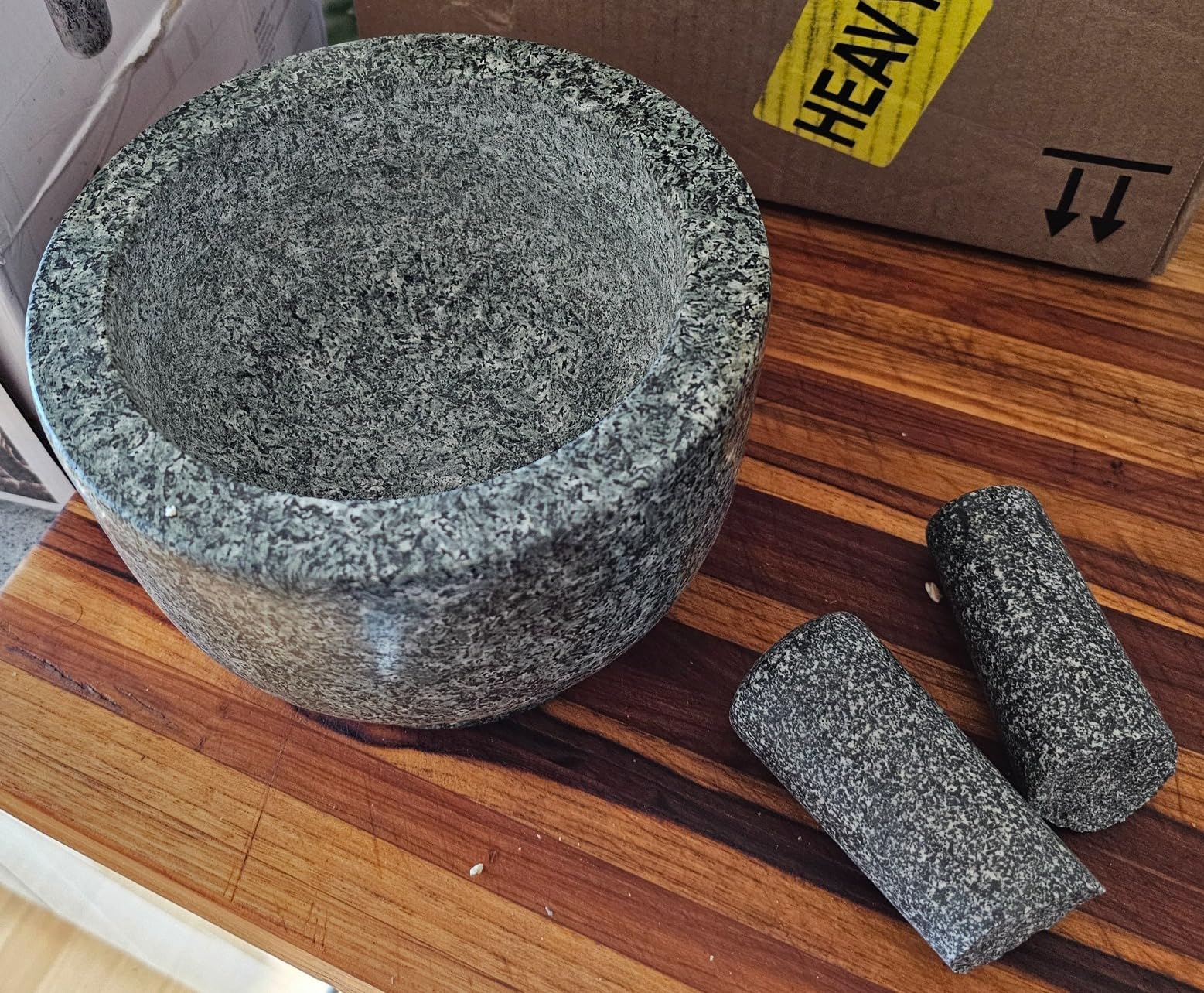 Cilio by Frieling Goliath Natural Granite Mortar and Pestle Set, Grinder for Spices and Seeds, 5 Inches Tall Customer Review Cilio by Frieling Goliath Natural Granite Mortar and Pestle Set, Grinder for Spices and Seeds, 5 Inches Tall - Customer Photo 2