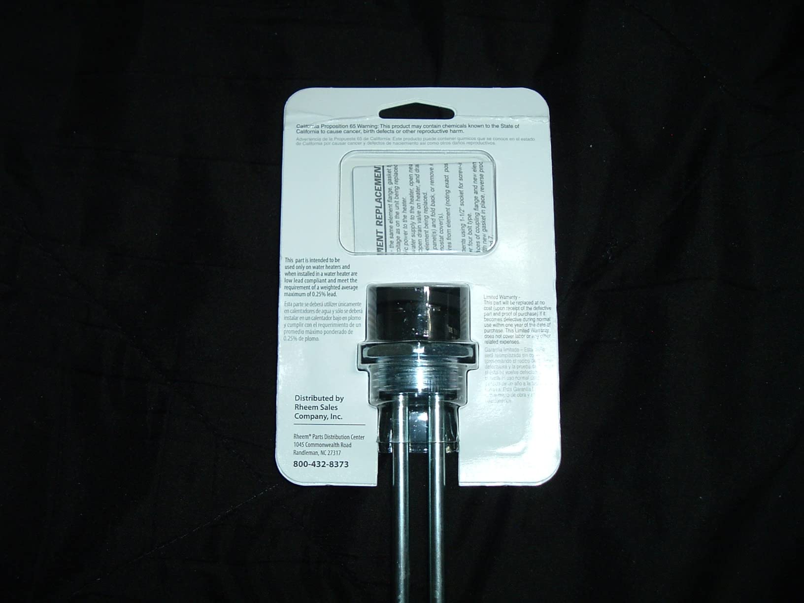 Rheem UV12899 Heating Element, Chrome, 1-9/32 Rheem UV12899 Heating Element, Chrome, 1-9/32