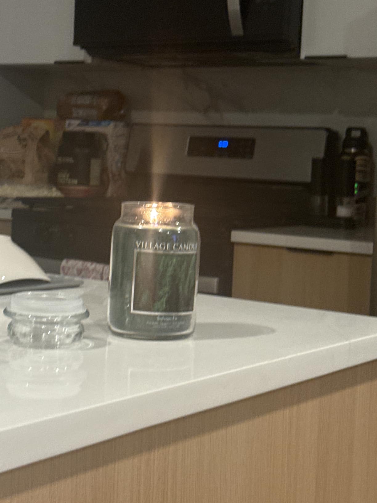 Village Candle Balsam Fir Large Apothecary Jar, Scented Candle, 21.25 oz., Green - Customer Photo 2