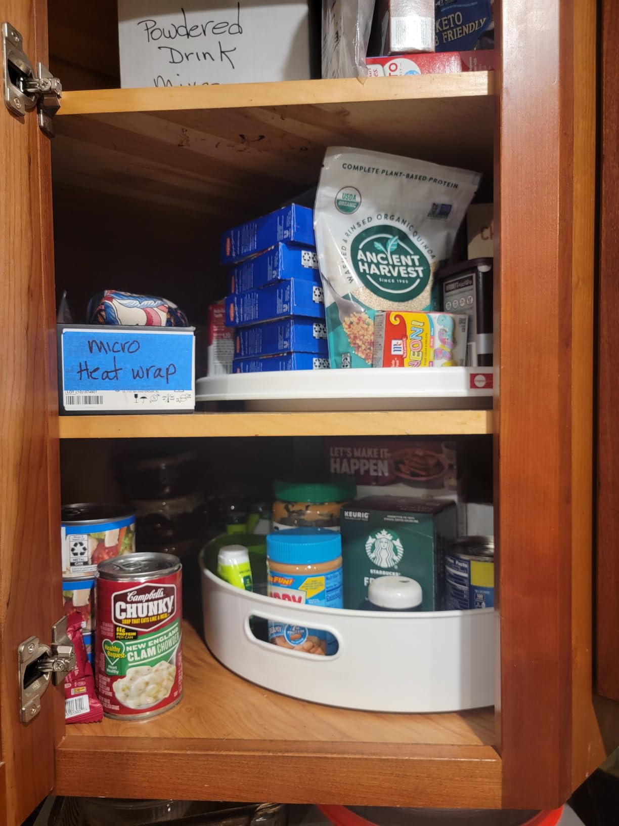 Copco 18-Inch Lazy Susan Turntable Organizer, Non-Skid Pantry or Cabinet Spinner for Spices, Condiments, and Bottles, Durable White/Gray Design Customer Review Copco 18-Inch Lazy Susan Turntable Organizer, Non-Skid Pantry or Cabinet Spinner for Spices, Condiments, and Bottles, Durable White/Gray Design - Customer Photo 2