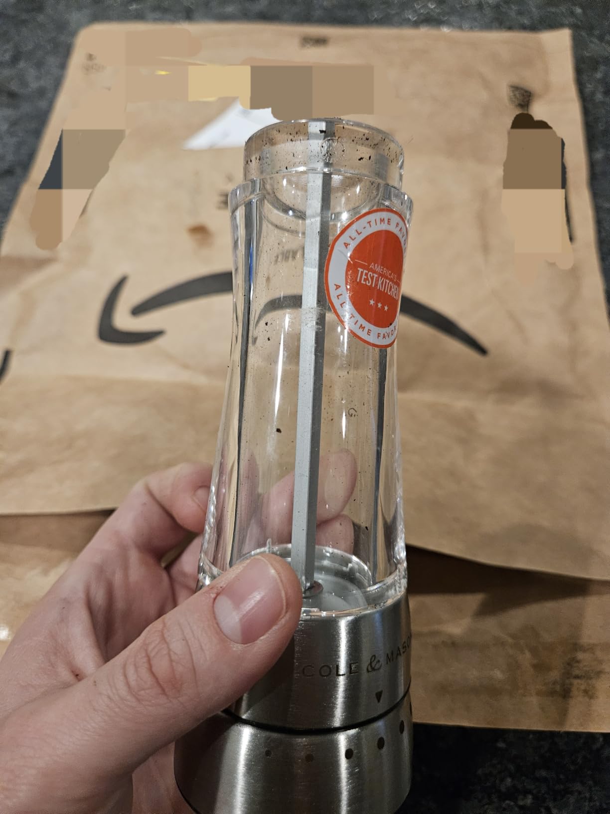 Cole & Mason Derwent Pepper Mill - Refillable Pepper Grinder with Gourmet Precision Mechanisms - Stainless Steel customer photo 2