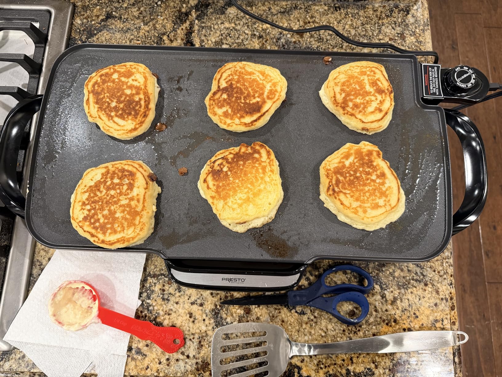 Presto 07061 22-inch Electric Griddle With Removable Handles, Black, 22-inch - Customer Photo 1