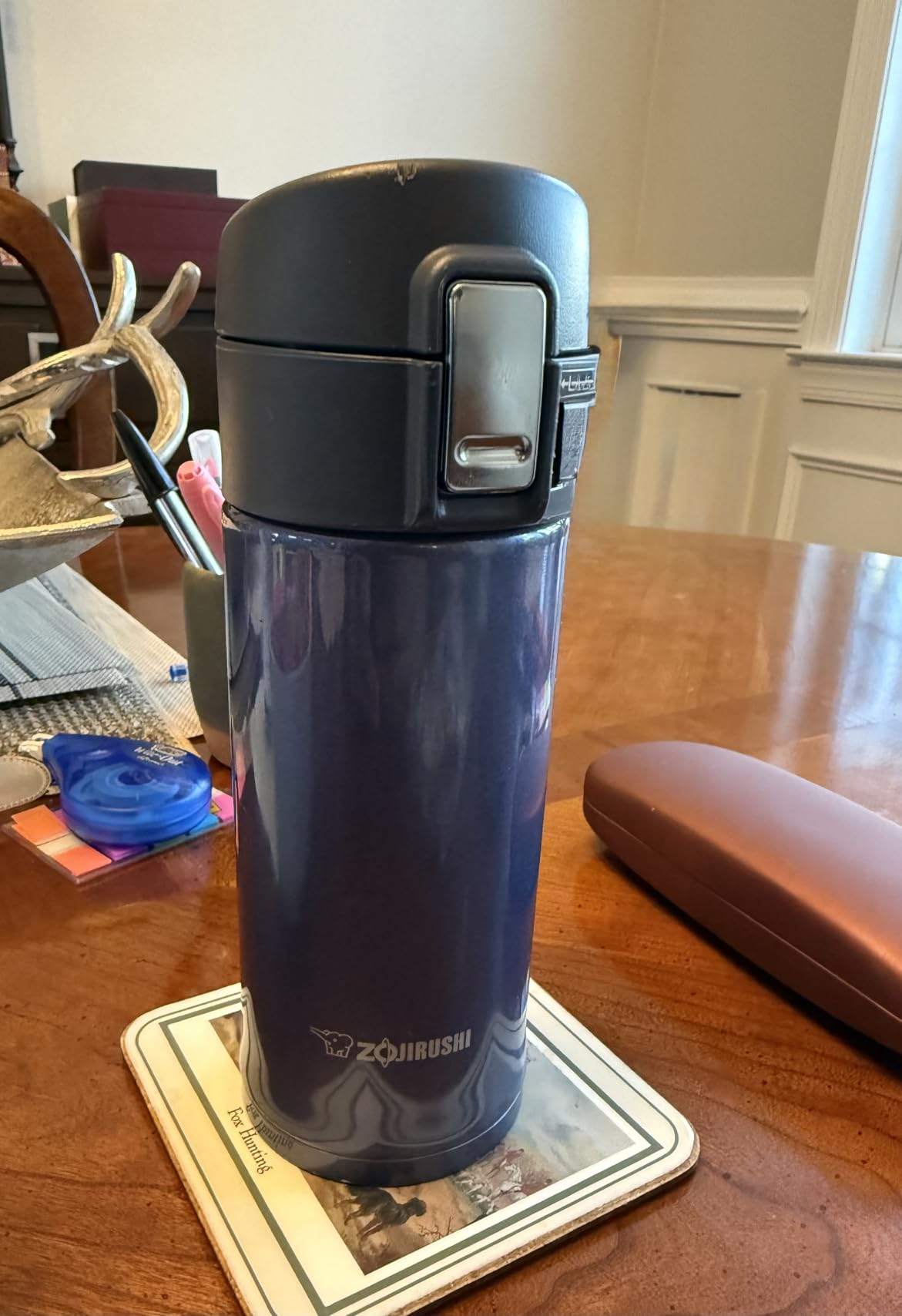 Zojirushi Stainless Steel Mug, 16oz, Smoky Blue Customer Review Zojirushi Stainless Steel Mug, 16oz, Smoky Blue - Customer Photo 1