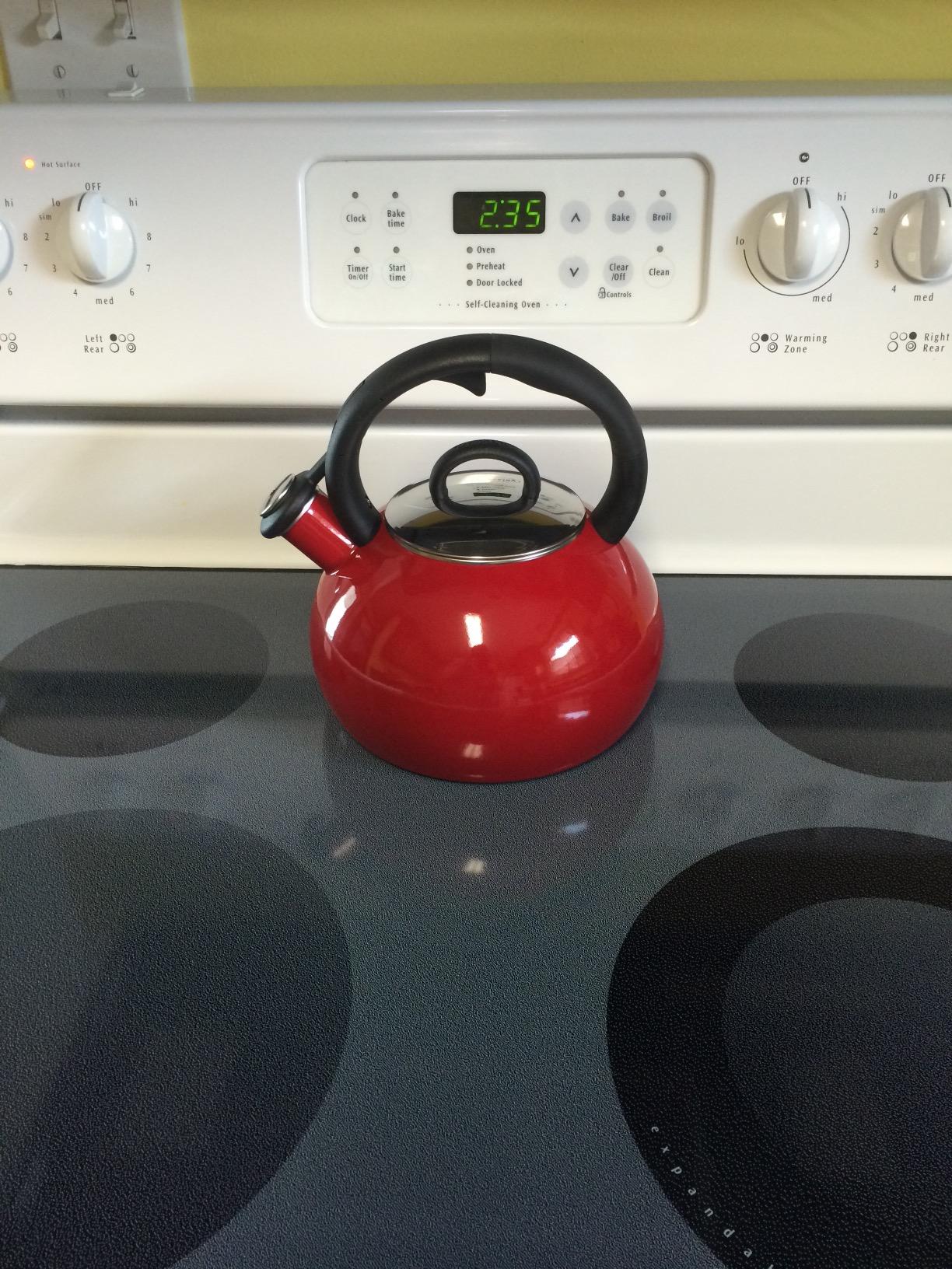 Cuisinart Aura Enamel-on-Steel Stovetop Teakettle, Red - Customer Photo 1
