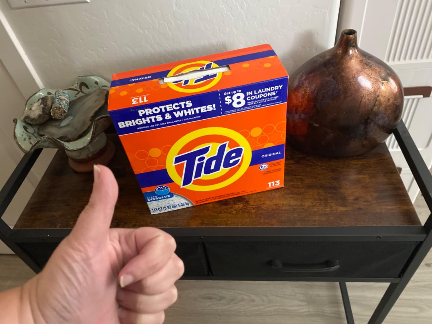 Tide Powder Laundry Detergent, Original Scent, 113 Loads, 143 oz Customer Review Tide Powder Laundry Detergent, Original Scent, 113 Loads, 143 oz - Customer Photo 1