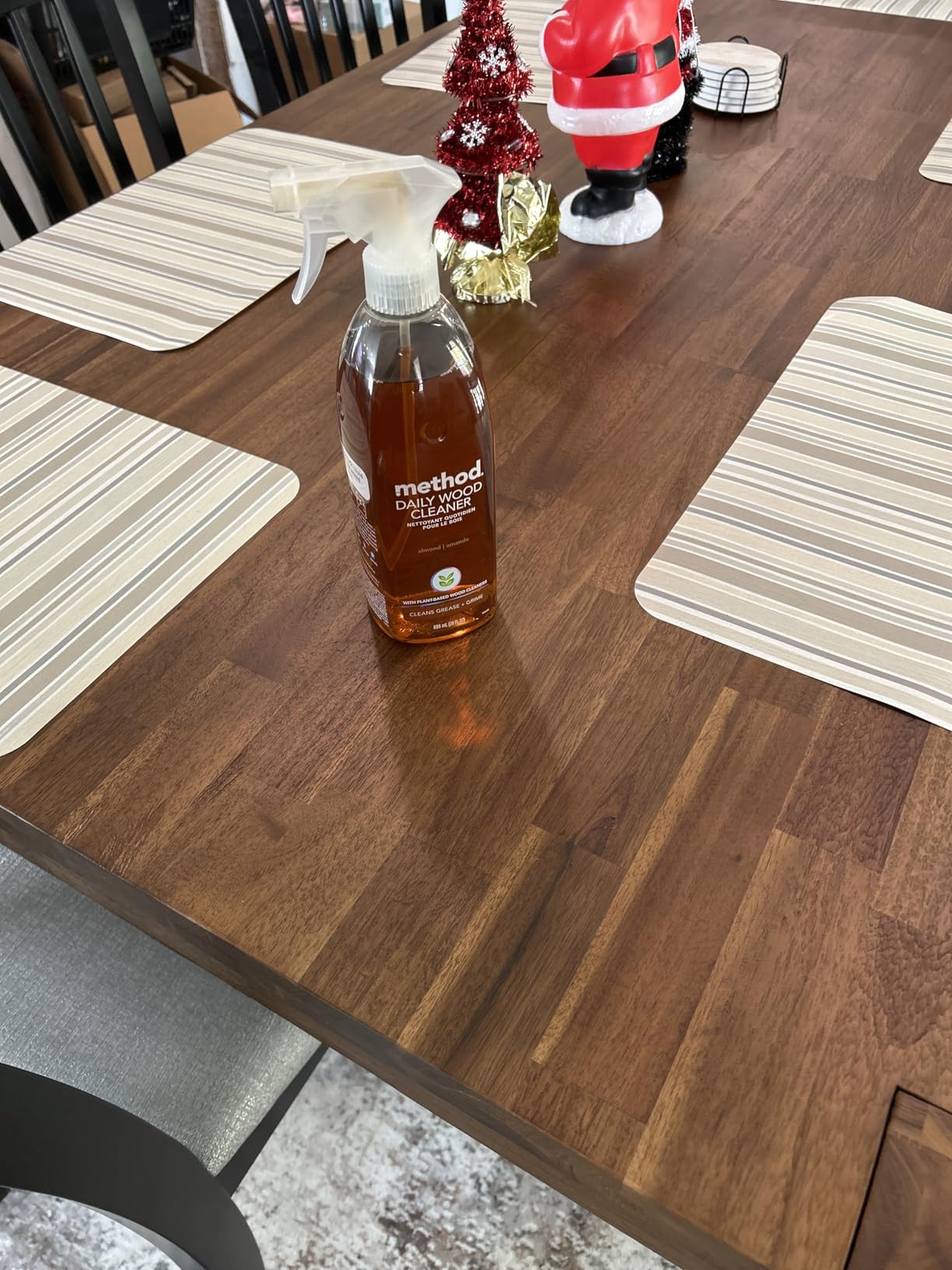 Method Daily Wood Cleaner, Almond, Cleans Shelves, Tables and Other Wooden Surfaces While Removing Dust & Grime, 28 oz Spray Bottles, (Pack of 1) Customer Review Method Daily Wood Cleaner, Almond, Cleans Shelves, Tables and Other Wooden Surfaces While Removing Dust & Grime, 28 oz Spray Bottles, (Pack of 1) - Customer Photo 1