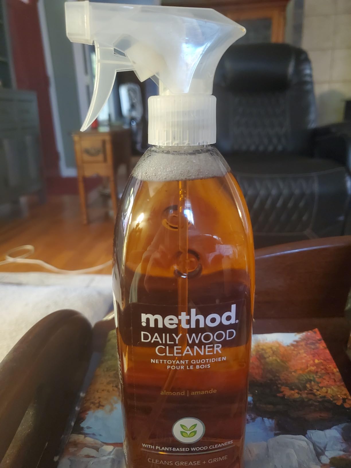 Method Daily Wood Cleaner, Almond, Cleans Shelves, Tables and Other Wooden Surfaces While Removing Dust & Grime, 28 oz Spray Bottles, (Pack of 1) Customer Review Method Daily Wood Cleaner, Almond, Cleans Shelves, Tables and Other Wooden Surfaces While Removing Dust & Grime, 28 oz Spray Bottles, (Pack of 1) - Customer Photo 3