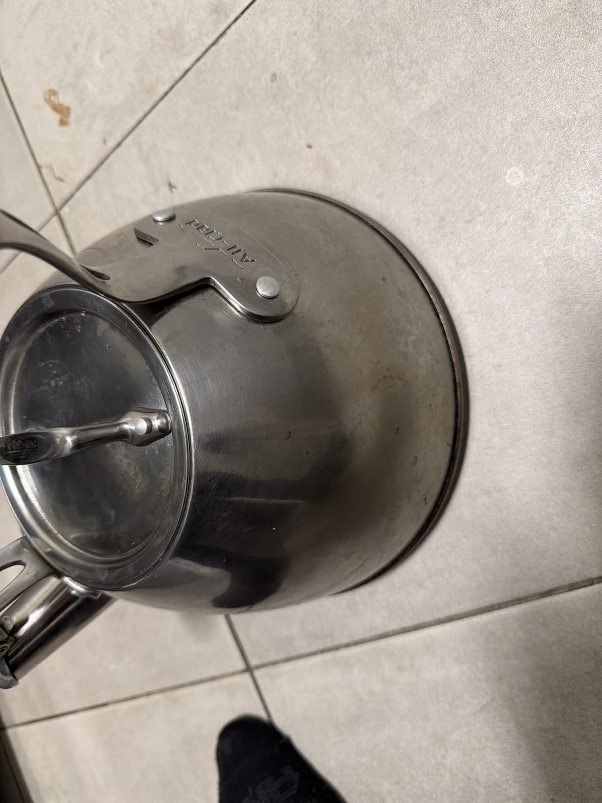 All-Clad Specialty Stainless Steel Tea Kettle 2 Quart Induction Pots and Pans, Cookware Silver - Customer Photo 1