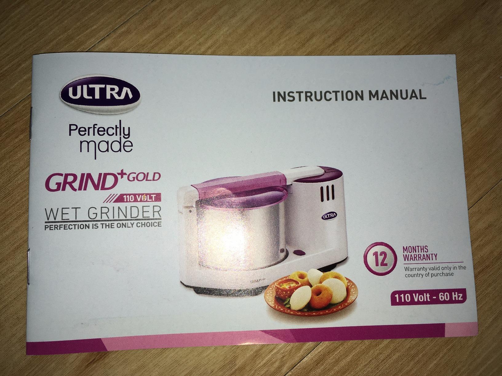 Ultra Grind+ Gold 2 Liter Table Top Wet Grinder with Atta Kneader, 110 Volt Customer Review Ultra Grind+ Gold 2 Liter Table Top Wet Grinder with Atta Kneader, 110 Volt - Customer Photo 2