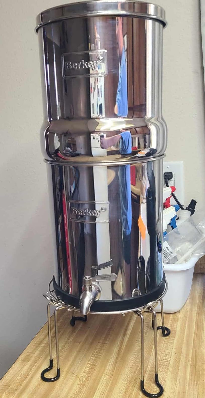 Big Berkey Gravity-Fed Stainless Steel Countertop Water Filter System 2.25 Gallon with 2 Authentic Black Berkey Elements BB9-2 Filters Customer Review Big Berkey Gravity-Fed Stainless Steel Countertop Water Filter System 2.25 Gallon with 2 Authentic Black Berkey Elements BB9-2 Filters - Customer Photo 2