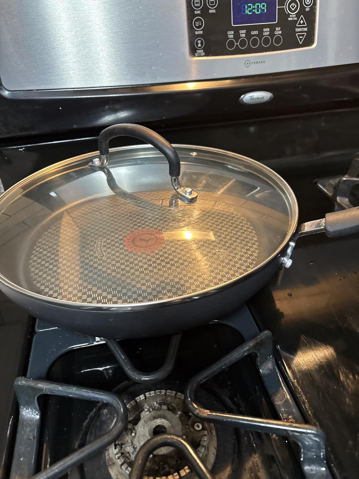 T-Fal Ultimate Hard Anodized Nonstick Fry Pan With Lid 12 Inch, Oven Broiler Safe 400F, Lid Safe 350F, Cookware, Pots and Pans, Kitchen Frying Pans, Skillets, Home, Dishwasher Safe, Black - Customer Photo 3