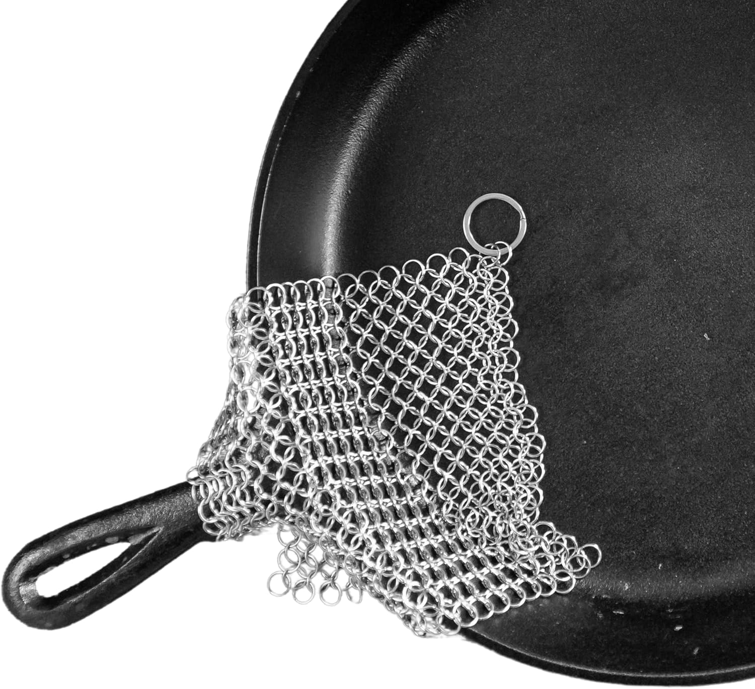 The Ringer - The Original Stainless Steel Cast Iron Cleaner, Patented XL 8x6 Inch Design - Customer Photo 1