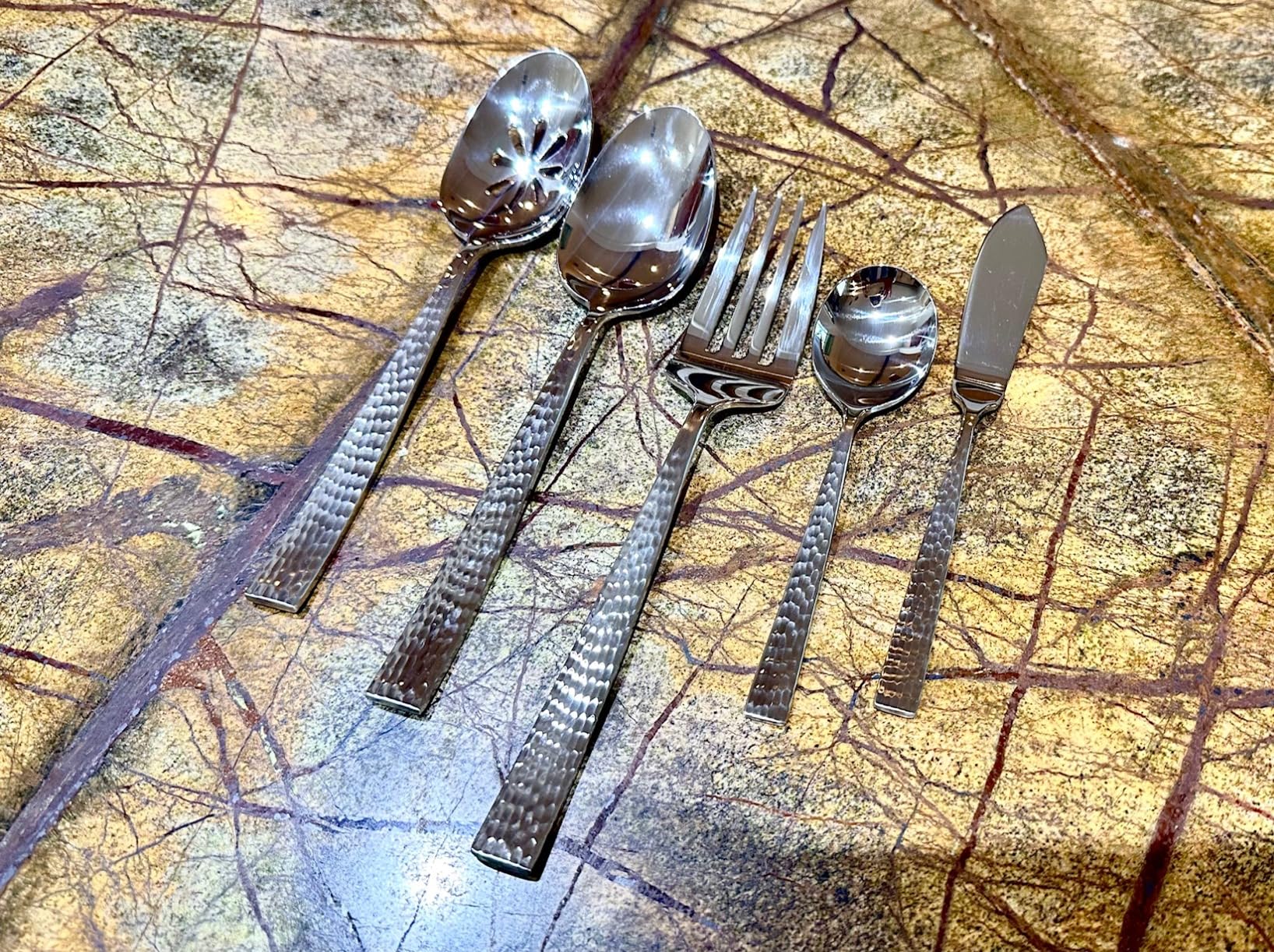Mikasa Satin Loft 65-Piece Flatware Set for 12, 18/10 Stainless Steel Silverware with Forks, Knives, Spoons, and Serving Utensils, Durable and Elegant Design - Customer Photo 3