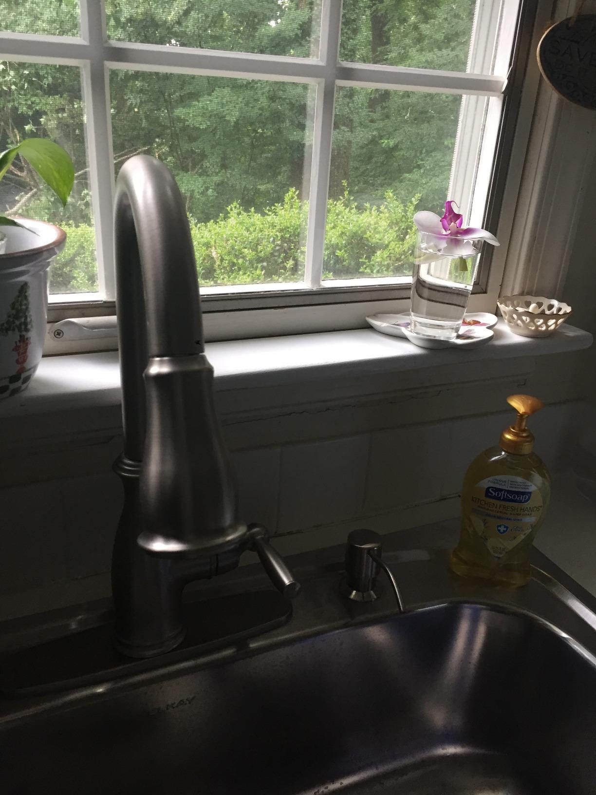 Moen Brantford Spot Resist Stainless Traditional One-Handle Kitchen Faucet with Pulldown Sprayer Featuring Power Boost and Reflex Docking System, 7185SRS Customer Review Moen Brantford Spot Resist Stainless Traditional One-Handle Kitchen Faucet with Pulldown Sprayer Featuring Power Boost and Reflex Docking System, 7185SRS - Customer Photo 2