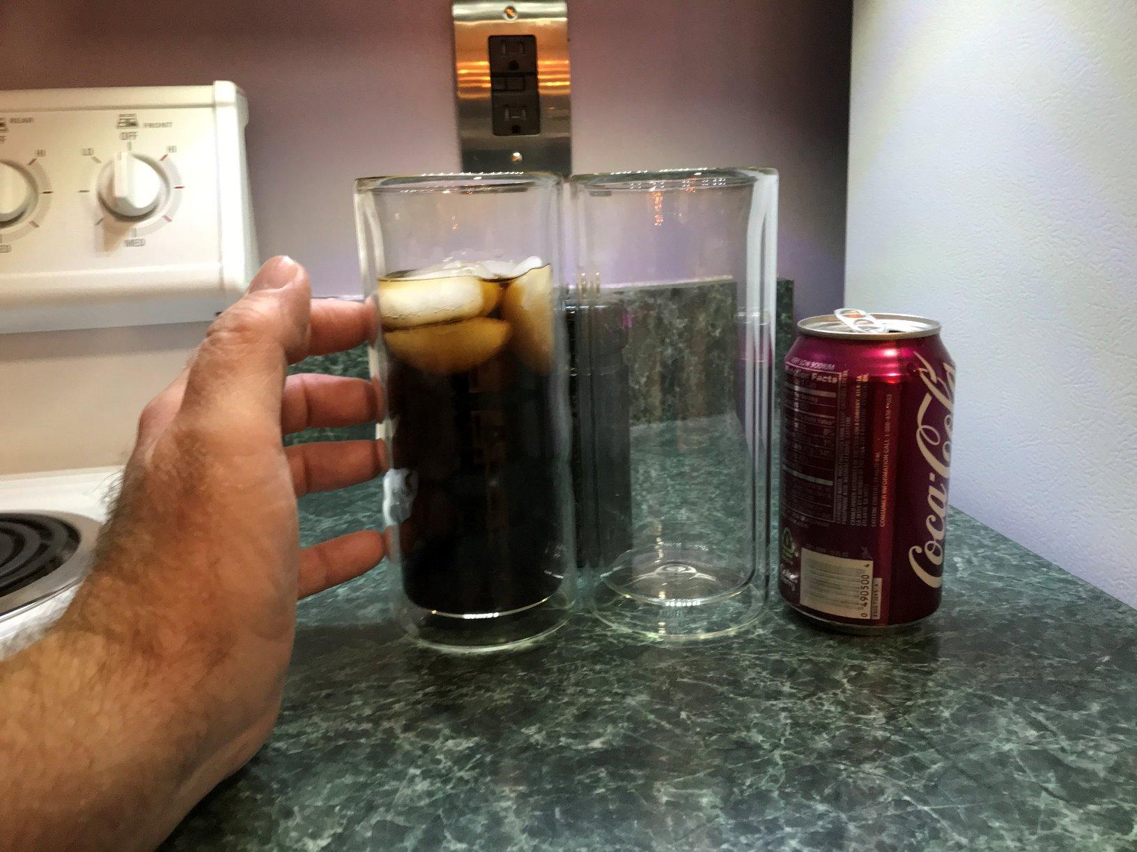 Sun's Tea (Set of 2) 20oz (600ml) Ultra Clear Strong Double Wall Insulated Thermo Glass Tumbler V3 Highball Glass for Beer/cocktail/lemonade/iced Tea/Smoothie (Real Borosilicate Glass, Not Plastic) - Customer Photo 1