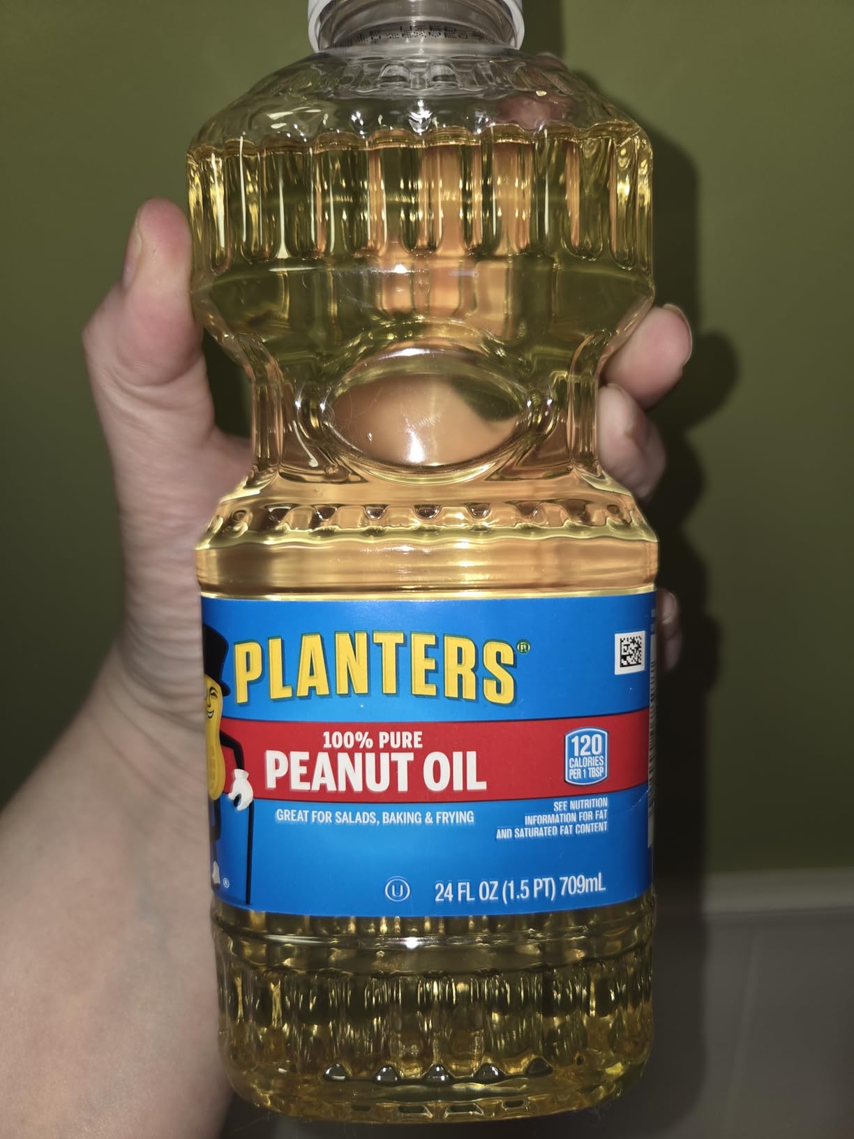 PLANTERS Peanut Oil for Cooking - Ideal Peanut Oil for Deep Frying and Cooking, 24 oz - Customer Photo 1