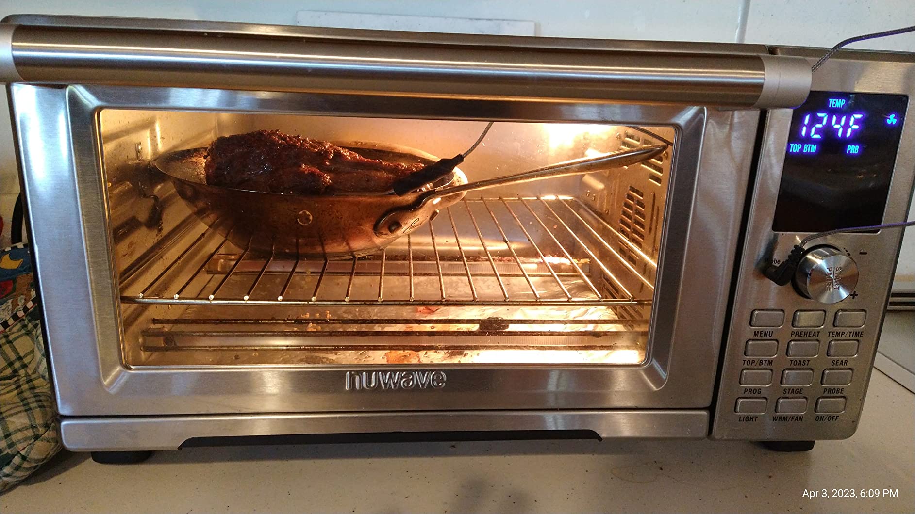 Nuwave Bravo Air Fryer Toaster Smart Oven, 12-in-1 Countertop Convection, 30-QT XL Capacity, 50°-500°F Temperature Controls, Top and Bottom Heater Adjustments 0%-100%, Brushed Stainless Steel Look Customer Review Nuwave Bravo Air Fryer Toaster Smart Oven, 12-in-1 Countertop Convection, 30-QT XL Capacity, 50°-500°F Temperature Controls, Top and Bottom Heater Adjustments 0%-100%, Brushed Stainless Steel Look - Customer Photo 3