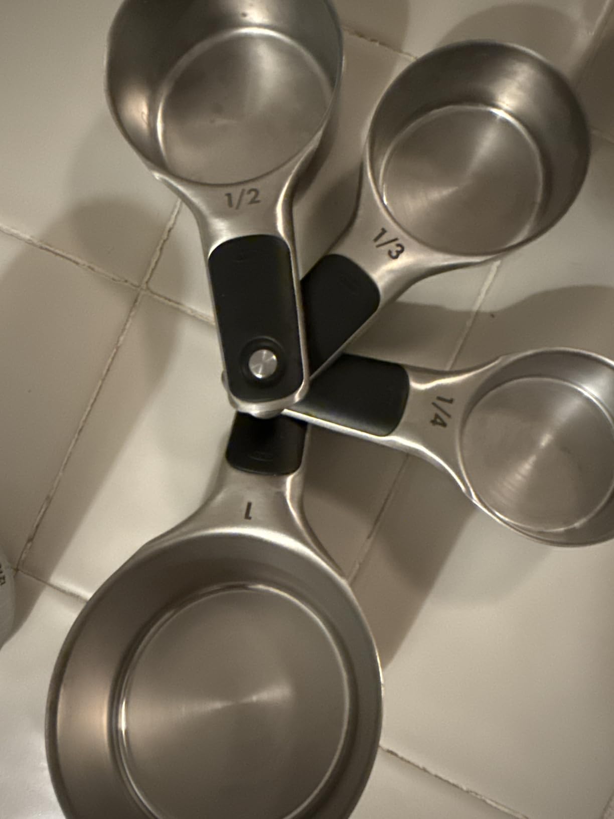 OXO Good Grips 4 Piece Stainless Steel Measuring Cups with Magnetic Snaps Customer Review OXO Good Grips 4 Piece Stainless Steel Measuring Cups with Magnetic Snaps - Customer Photo 1