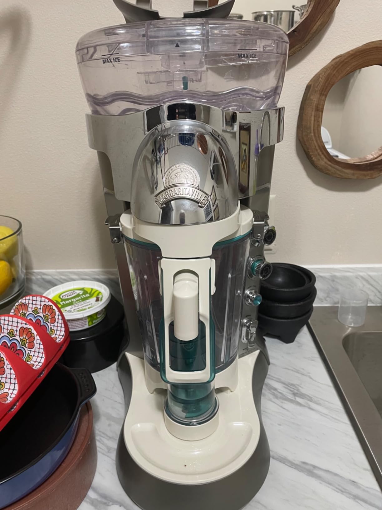 Margaritaville Bali Frozen Concoction Maker with Self-Dispensing Lever Automated Drink Mixer for Smoothies Margaritas Daiquiris and Colada 60 oz. Jar Gray - Customer Photo 2