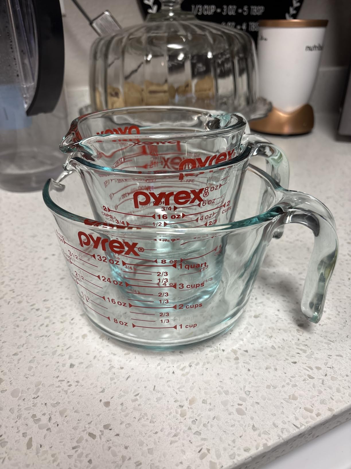 Pyrex Essentials (3-Pack) Glass Measuring Cups Set, (1, 2 & 4 Cup) Measuring Cups For Prepping, Baking and Cooking, Preheated Oven, Dishwasher, Freezer, and Microwave Safe Customer Review Pyrex Essentials (3-Pack) Glass Measuring Cups Set, (1, 2 & 4 Cup) Measuring Cups For Prepping, Baking and Cooking, Preheated Oven, Dishwasher, Freezer, and Microwave Safe - Customer Photo 1