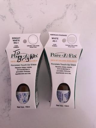 Porc-A-Fix Touch-up Repair Glaze Paint to Match American Standard, White (AS-1) Customer Review Porc-A-Fix Touch-up Repair Glaze Paint to Match American Standard, White (AS-1) - Customer Photo 1