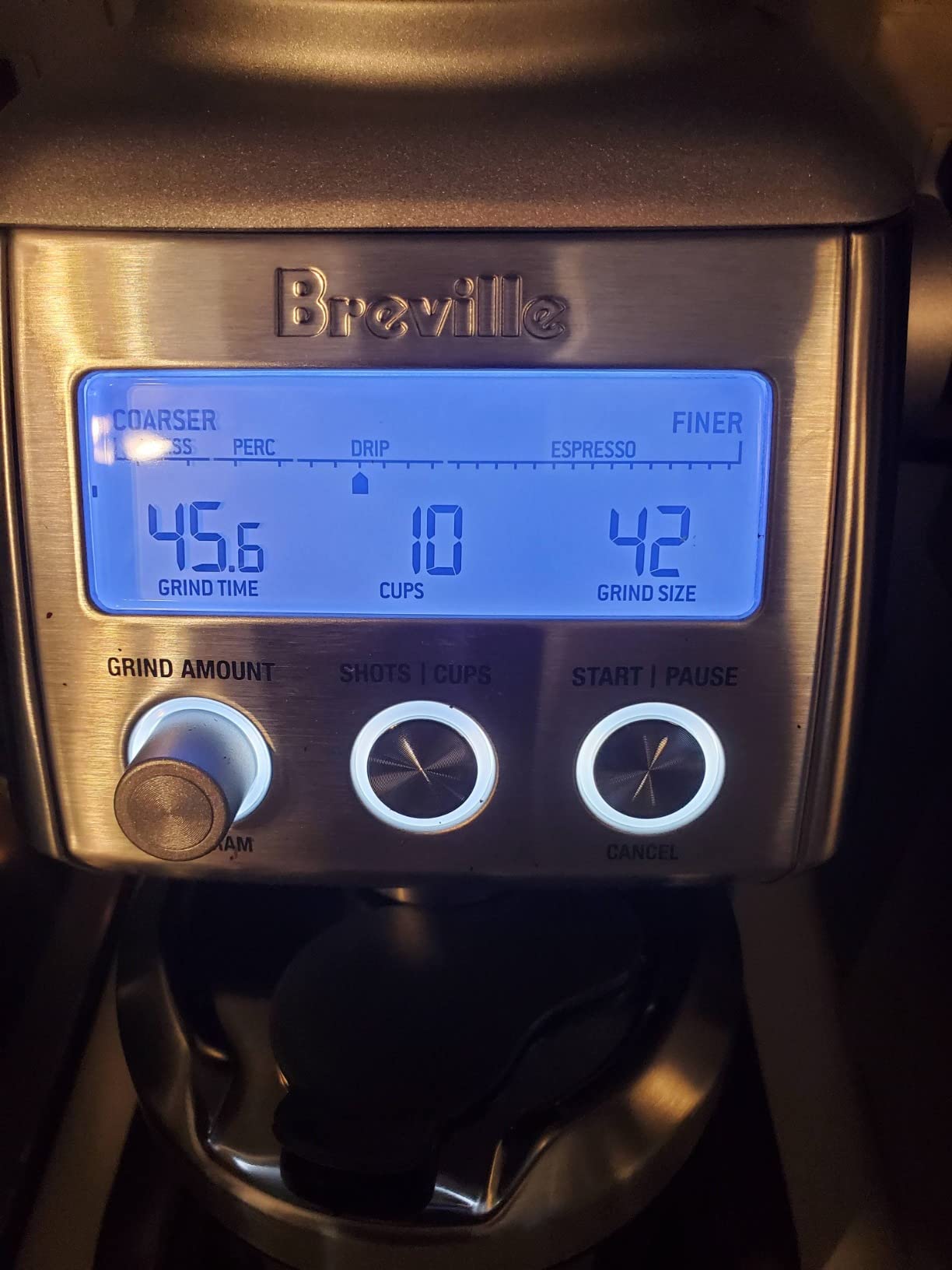 Breville BCG820BSS Smart Grinder Pro for Coffee and Espresso, Brushed Stainless Steel - Customer Photo 1
