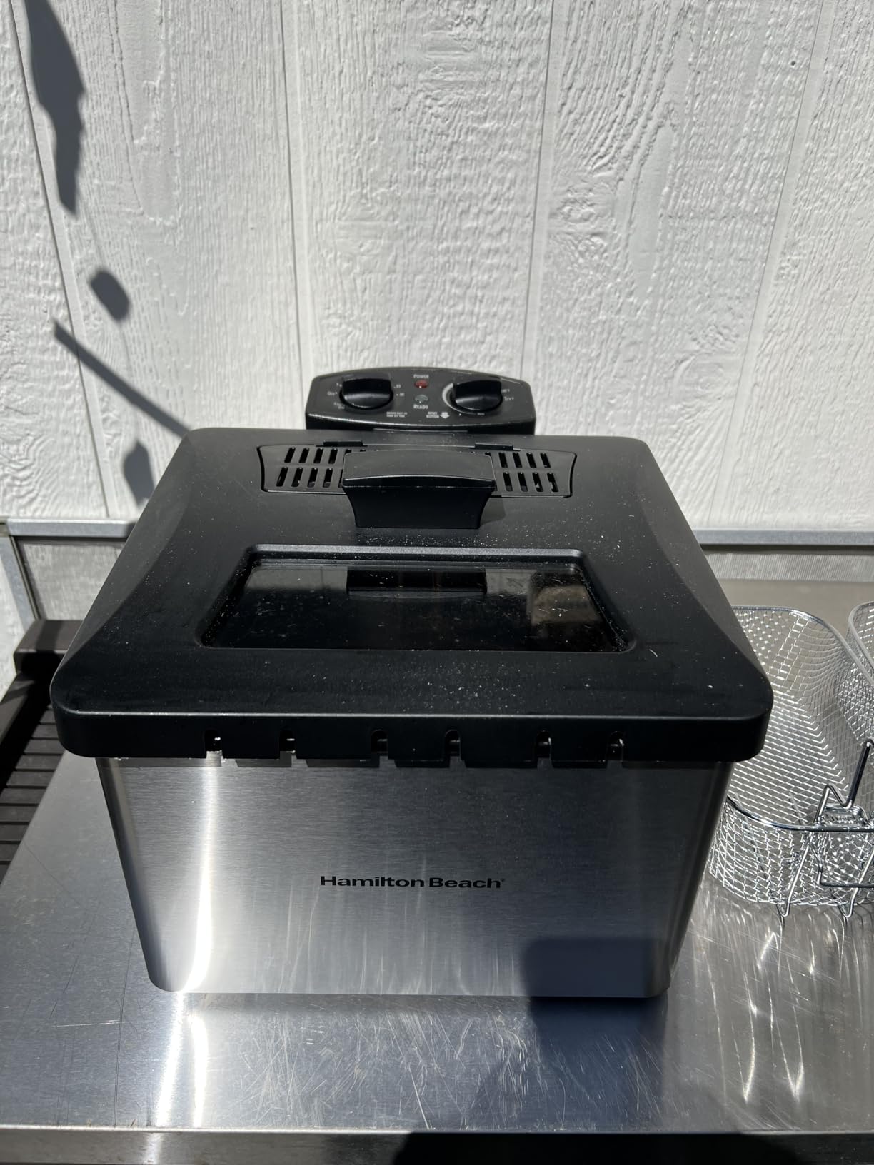 Hamilton Beach Electric Deep Fryer with 2 Baskets and Lid, 4.5 Liters / 19 Cups Oil Capacity, Temperature Control, View Window, Professional Style, 1800 Watts, Stainless Steel (35036) Customer Review Hamilton Beach Electric Deep Fryer with 2 Baskets and Lid, 4.5 Liters / 19 Cups Oil Capacity, Temperature Control, View Window, Professional Style, 1800 Watts, Stainless Steel (35036) - Customer Photo 2
