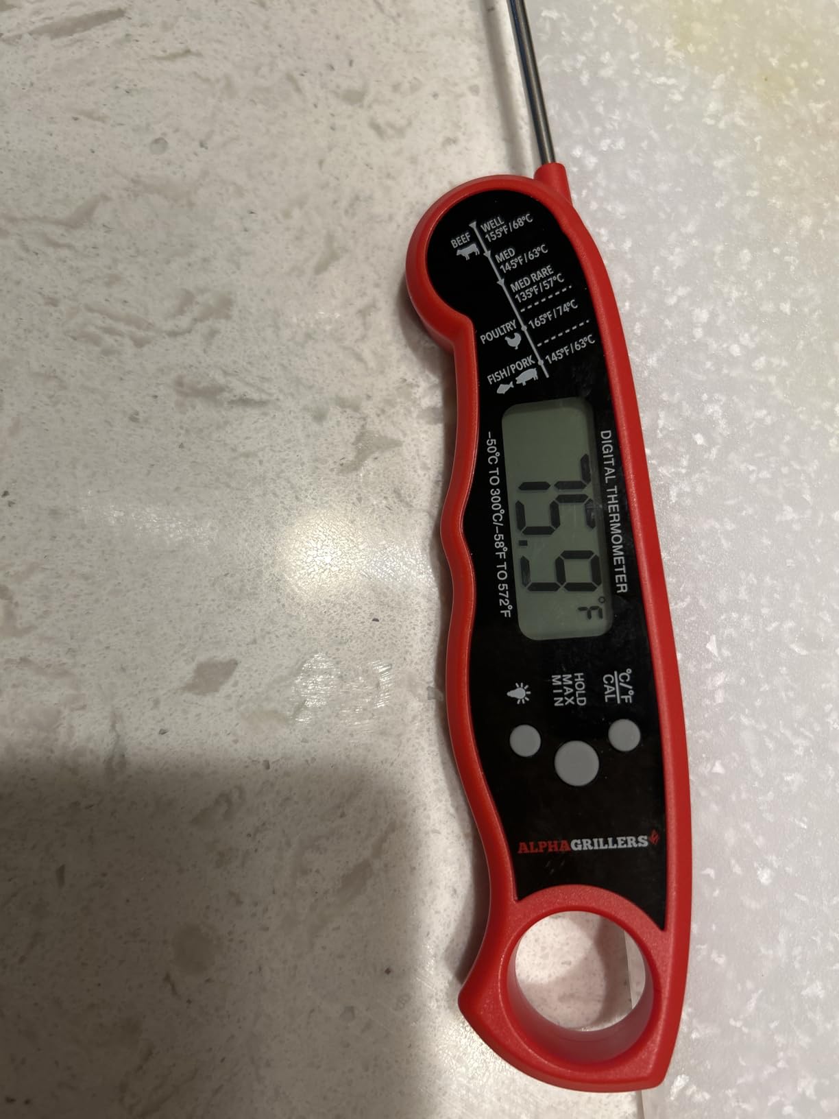 Alpha Grillers Meat Thermometer Digital - Instant Read Food Thermometer for Cooking and Grilling Gifts for Men Valentines Day Gifts for Him Her Mom Dad - Customer Photo 5